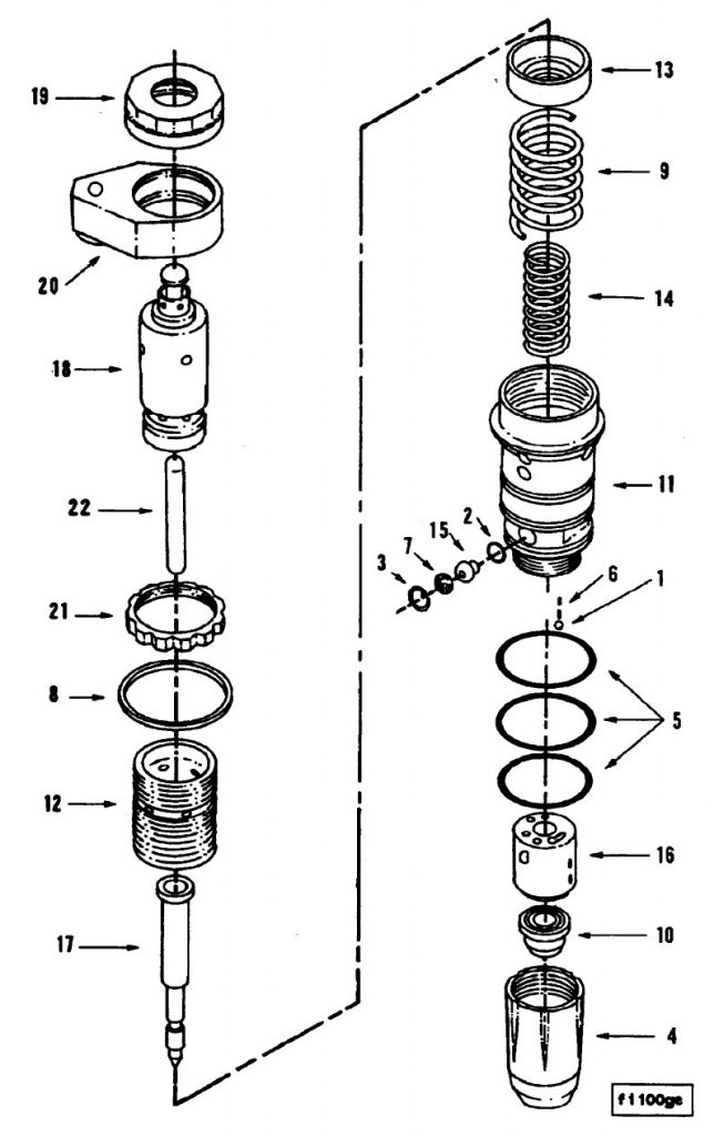 Cummins N14 Injector PT (type D) Step Timing Control Exploded View
