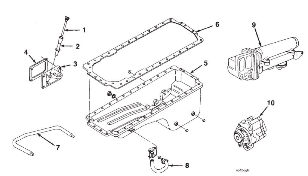 Cummins N14 Lubricating Oil System Exploded View Diesel Engines